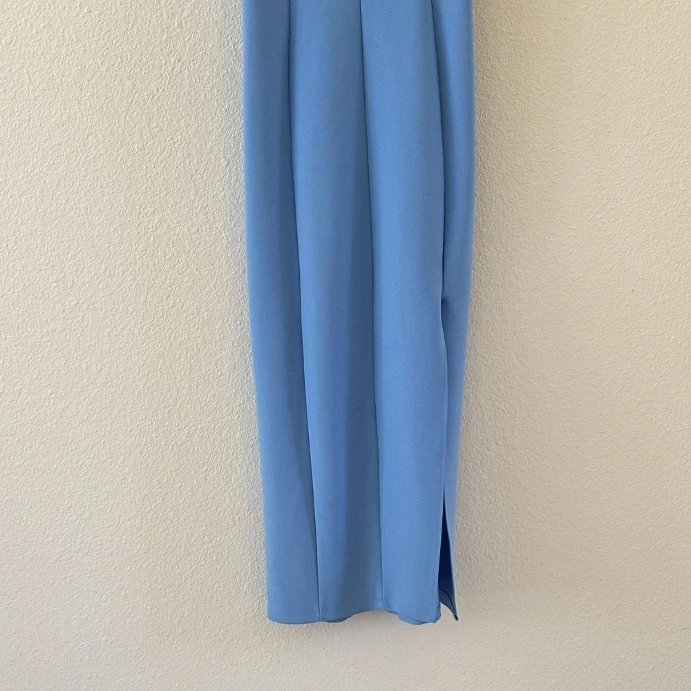 Abercrombie & Fitch Wide Strap Corset Midi Dress S Blue Maxi Formal Wedding NWT
